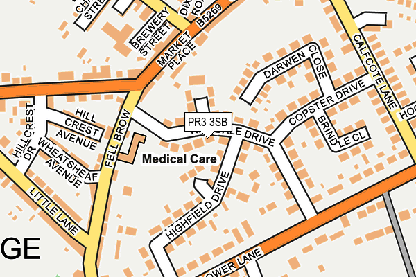 PR3 3SB map - OS OpenMap – Local (Ordnance Survey)