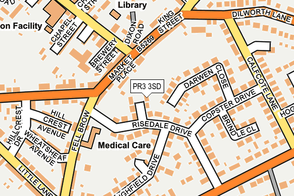 PR3 3SD map - OS OpenMap – Local (Ordnance Survey)