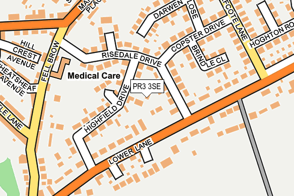 PR3 3SE map - OS OpenMap – Local (Ordnance Survey)