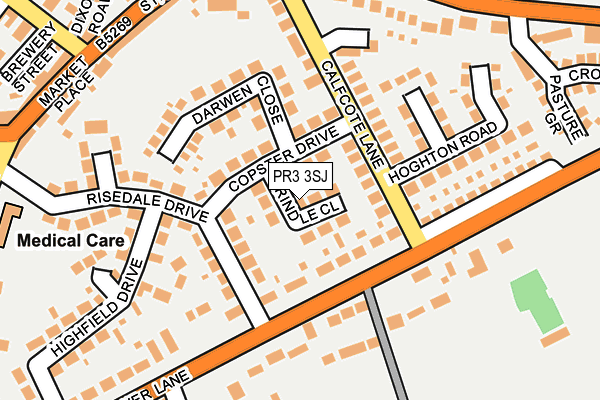 PR3 3SJ map - OS OpenMap – Local (Ordnance Survey)