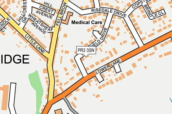 PR3 3SN map - OS OpenMap – Local (Ordnance Survey)