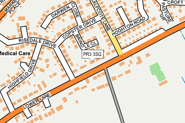 PR3 3SQ map - OS OpenMap – Local (Ordnance Survey)