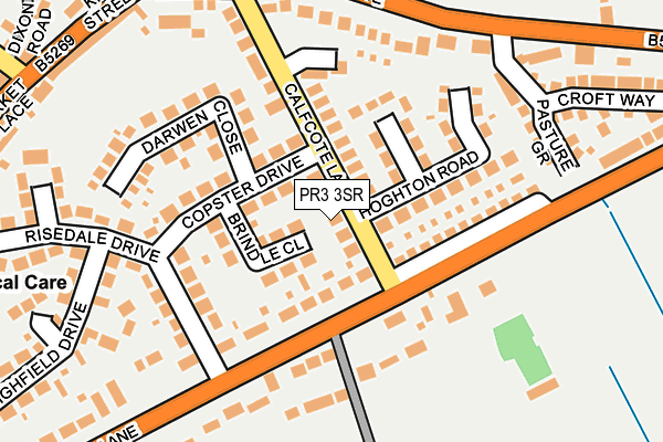 PR3 3SR map - OS OpenMap – Local (Ordnance Survey)