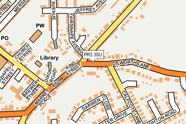 PR3 3SU map - OS OpenMap – Local (Ordnance Survey)