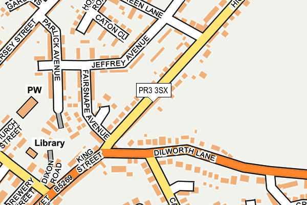 PR3 3SX map - OS OpenMap – Local (Ordnance Survey)