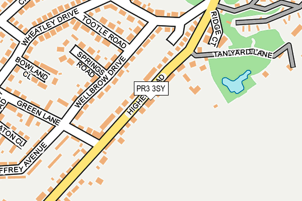PR3 3SY map - OS OpenMap – Local (Ordnance Survey)