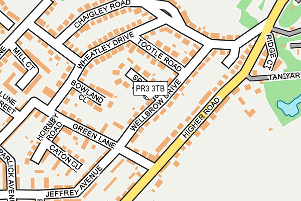 PR3 3TB map - OS OpenMap – Local (Ordnance Survey)