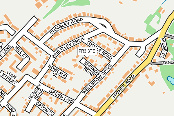 PR3 3TE map - OS OpenMap – Local (Ordnance Survey)