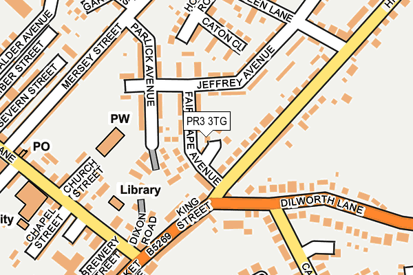 PR3 3TG map - OS OpenMap – Local (Ordnance Survey)