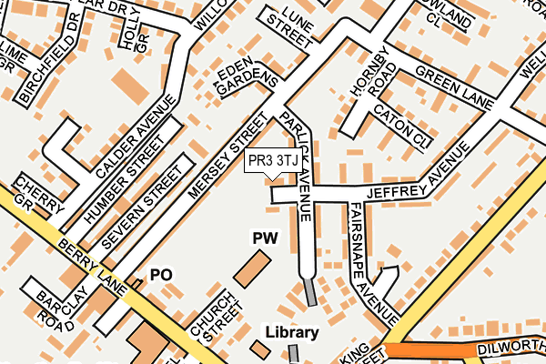 PR3 3TJ map - OS OpenMap – Local (Ordnance Survey)