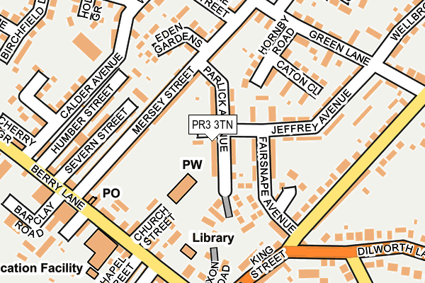 PR3 3TN map - OS OpenMap – Local (Ordnance Survey)