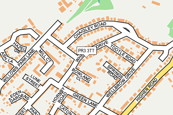 PR3 3TT map - OS OpenMap – Local (Ordnance Survey)