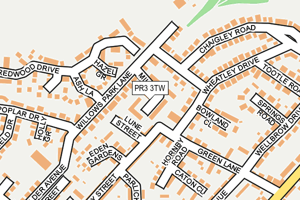 PR3 3TW map - OS OpenMap – Local (Ordnance Survey)