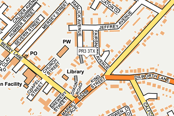 PR3 3TX map - OS OpenMap – Local (Ordnance Survey)