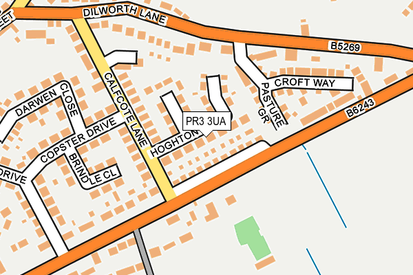 PR3 3UA map - OS OpenMap – Local (Ordnance Survey)