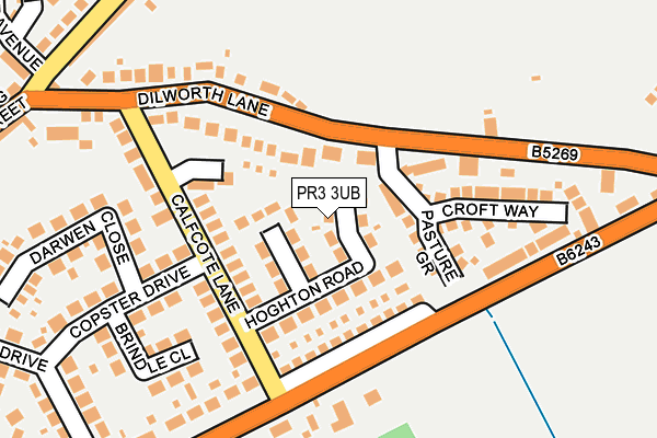 PR3 3UB map - OS OpenMap – Local (Ordnance Survey)