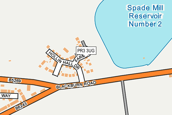 PR3 3UG map - OS OpenMap – Local (Ordnance Survey)