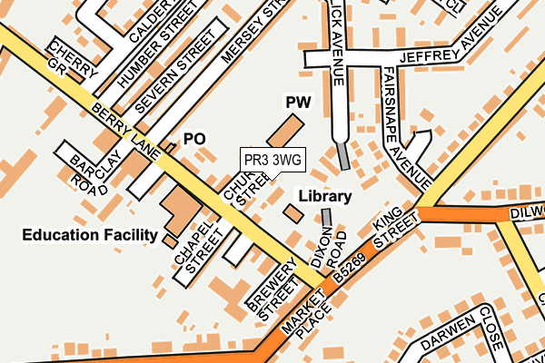 PR3 3WG map - OS OpenMap – Local (Ordnance Survey)
