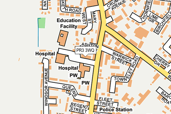 PR3 3WQ map - OS OpenMap – Local (Ordnance Survey)
