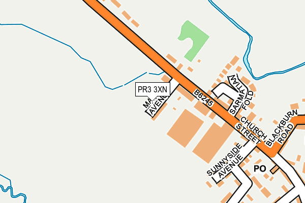 PR3 3XN map - OS OpenMap – Local (Ordnance Survey)