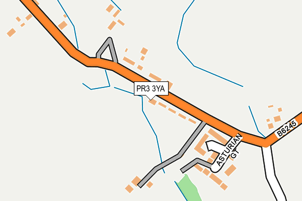 PR3 3YA map - OS OpenMap – Local (Ordnance Survey)