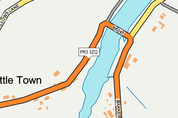 PR3 3ZQ map - OS OpenMap – Local (Ordnance Survey)