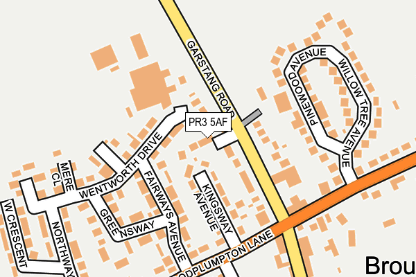 PR3 5AF map - OS OpenMap – Local (Ordnance Survey)