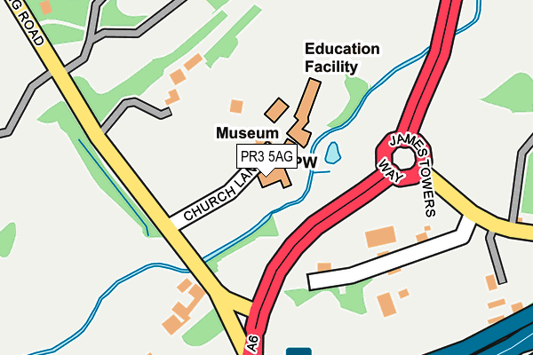 PR3 5AG map - OS OpenMap – Local (Ordnance Survey)