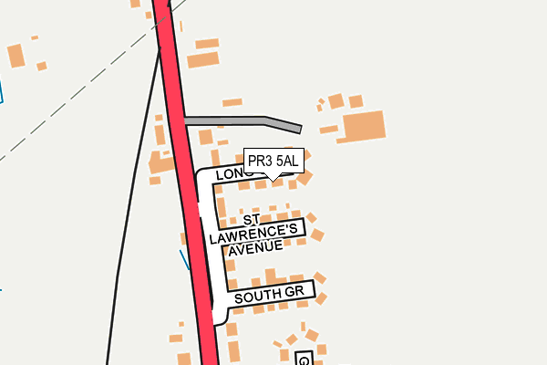 PR3 5AL map - OS OpenMap – Local (Ordnance Survey)