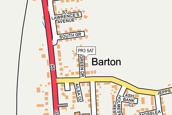 PR3 5AT map - OS OpenMap – Local (Ordnance Survey)