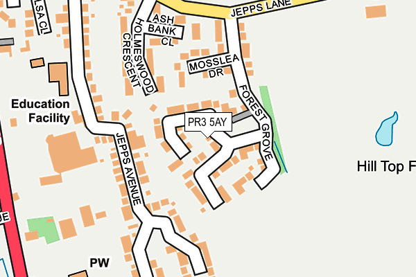 PR3 5AY map - OS OpenMap – Local (Ordnance Survey)