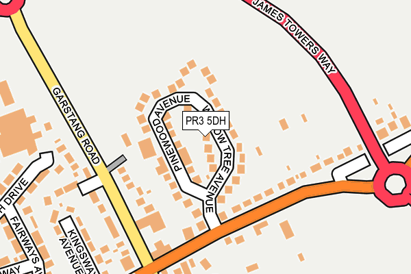 PR3 5DH map - OS OpenMap – Local (Ordnance Survey)