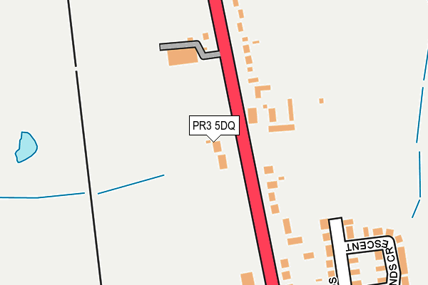 PR3 5DQ map - OS OpenMap – Local (Ordnance Survey)