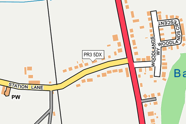 PR3 5DX map - OS OpenMap – Local (Ordnance Survey)