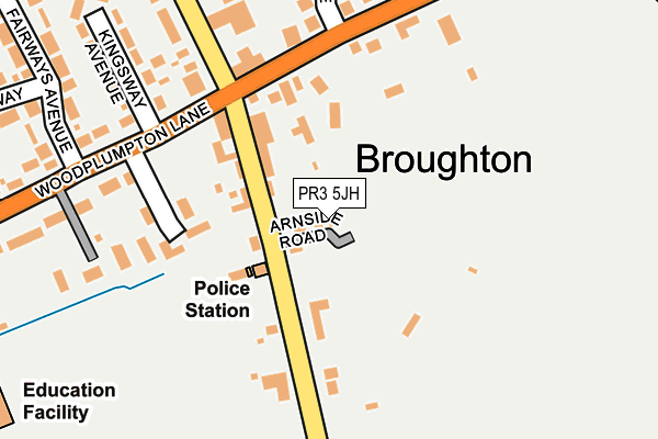 PR3 5JH map - OS OpenMap – Local (Ordnance Survey)