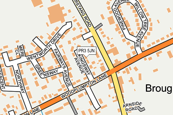PR3 5JN map - OS OpenMap – Local (Ordnance Survey)