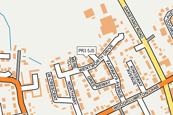 PR3 5JS map - OS OpenMap – Local (Ordnance Survey)