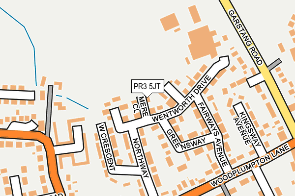 PR3 5JT map - OS OpenMap – Local (Ordnance Survey)