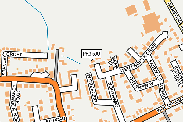 PR3 5JU map - OS OpenMap – Local (Ordnance Survey)