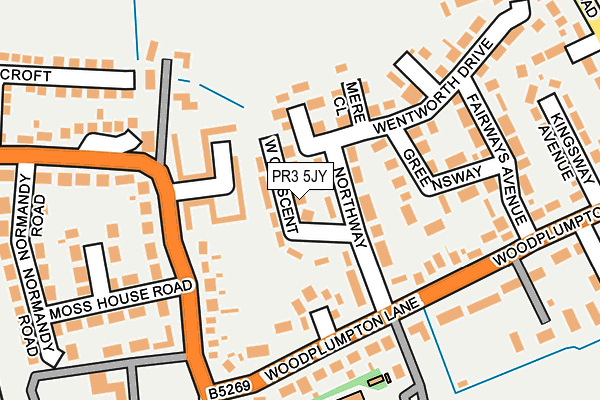 PR3 5JY map - OS OpenMap – Local (Ordnance Survey)