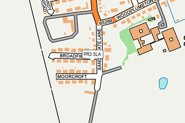 PR3 5LA map - OS OpenMap – Local (Ordnance Survey)