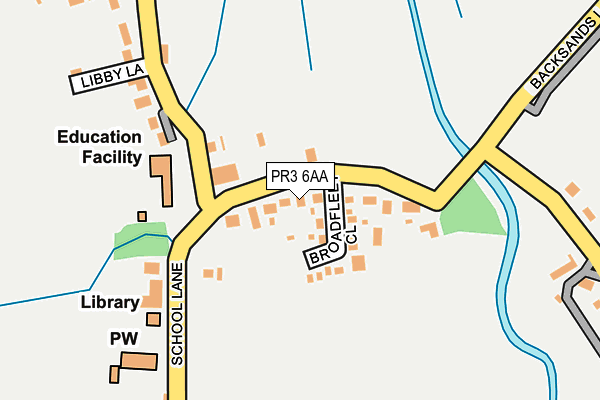 PR3 6AA map - OS OpenMap – Local (Ordnance Survey)