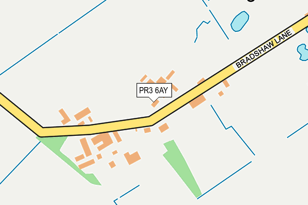 PR3 6AY map - OS OpenMap – Local (Ordnance Survey)