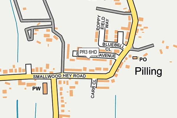 PR3 6HD map - OS OpenMap – Local (Ordnance Survey)