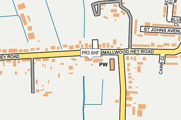 PR3 6HF map - OS OpenMap – Local (Ordnance Survey)