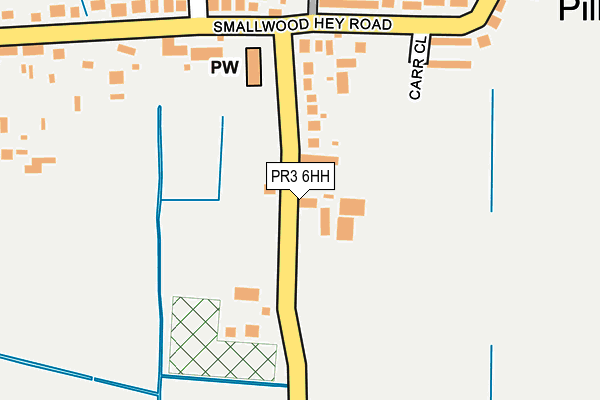 PR3 6HH map - OS OpenMap – Local (Ordnance Survey)