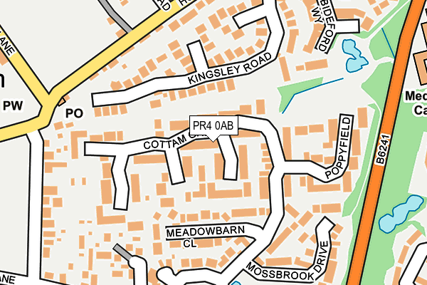 PR4 0AB map - OS OpenMap – Local (Ordnance Survey)