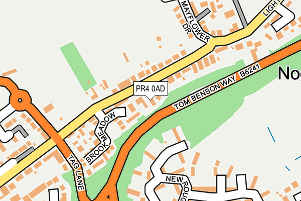 PR4 0AD map - OS OpenMap – Local (Ordnance Survey)