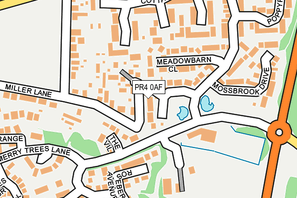 PR4 0AF map - OS OpenMap – Local (Ordnance Survey)