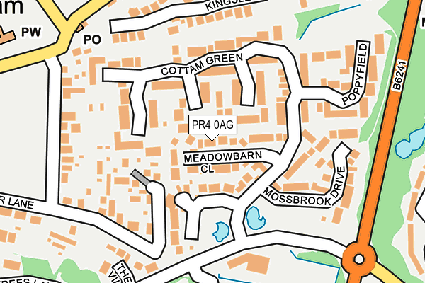 PR4 0AG map - OS OpenMap – Local (Ordnance Survey)